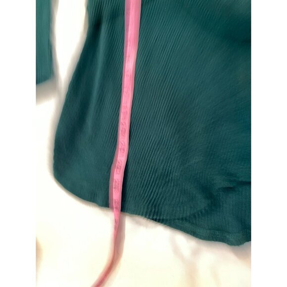 NWT Free People Marley Deepest Spruce V Neck Off Shoulder Rib Twist Top Women's - Picture 10 of 12